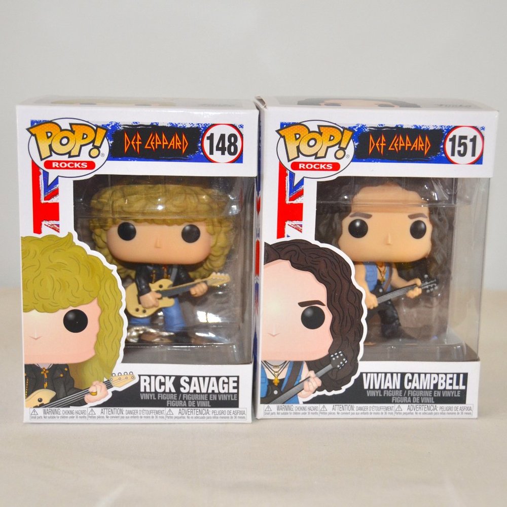 Funko Pop Rocks! Def Leppard Set - Rick Savage and Vivian Cambell